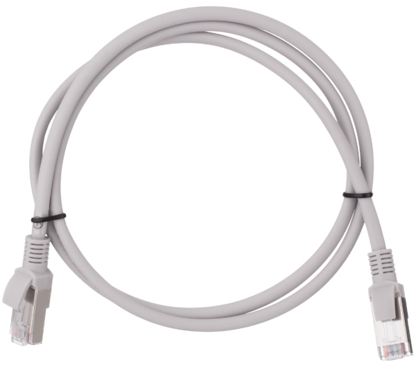 2E Патч-корд САТ 5e, FTP, 1м, 26AWG, RJ45, 7/0.16, Cu, LSZH, серый