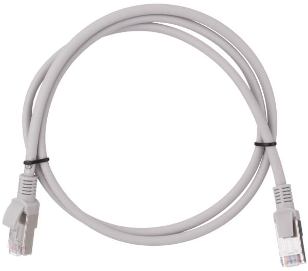 2E Патч-корд САТ 6, FTP, 1м, 26AWG, RJ45, 7/0.16, Cu, LSZH, сірий