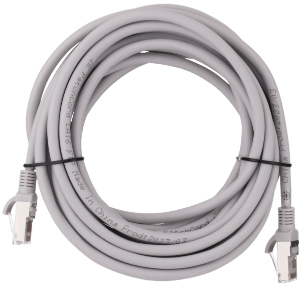 2E Патч-корд САТ 6, FTP, 5м, 26AWG, RJ45, 7/0.16, Cu, LSZH, серый