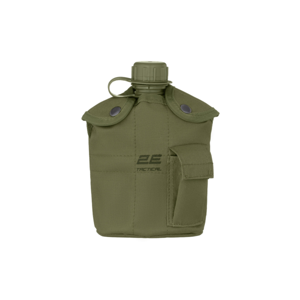 2E Tactical flask in a cover Flask WB01, 1l, with a mug for food, olive