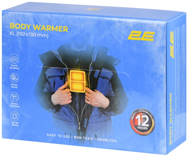 2E Tactical Chemical body warmer size XL (192x130mm), adhesive, up to 12 hours – 20 pcs