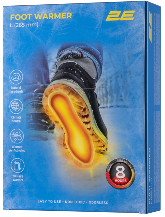 2E Tactical Chemical foot warmer size L (265 mm), up to 8 hours – 20 pairs