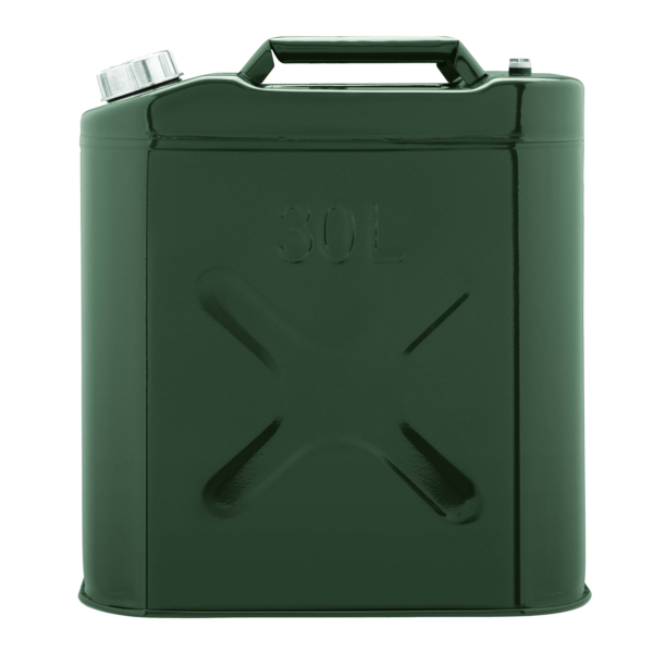 2E Can fuel vertical 30L, metal 0.8mm, 3.3kg, green