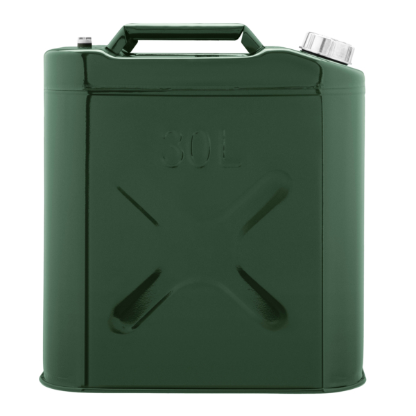 2E Can fuel vertical 30L, metal 0.8mm, 3.3kg, green