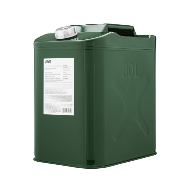 2E Can fuel vertical 30L, metal 0.8mm, 3.3kg, green