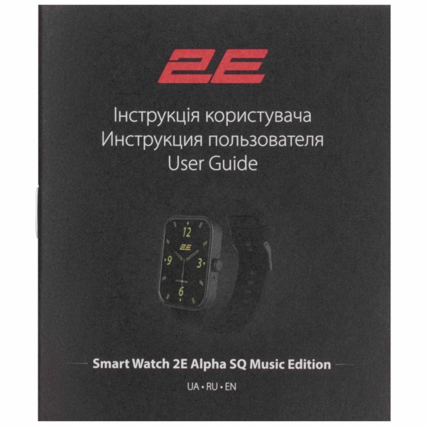 2E Смарт-годинник Alpha SQ Music Edition 46мм, 1.78″, 368×448, AMOLED, BT 5.2, Чорний