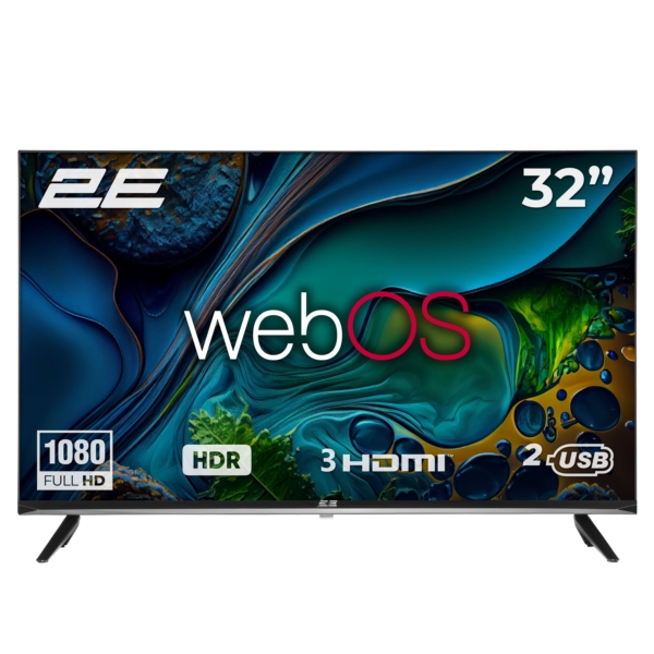 2E Телевизор 32″ LED FHD 60Hz Smart WebOS Black