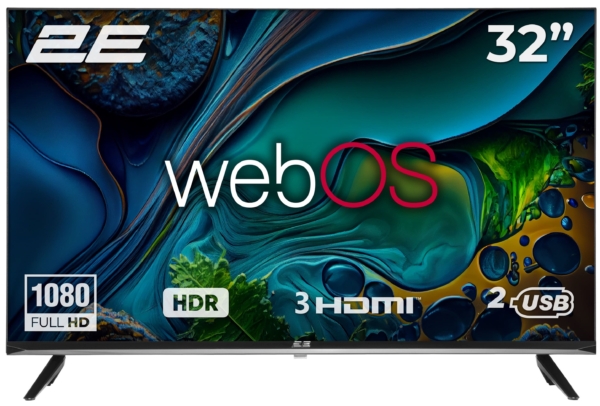 2E TV Set 32″ LED FHD 60Hz Smart WebOS Black