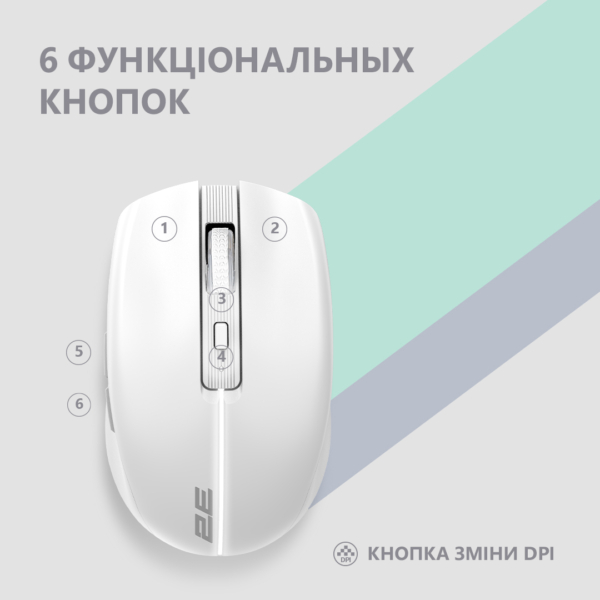 2E Мышь MF270 Silent Rechargeable WL White