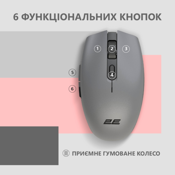 2E Мышь MF2030 Rechargeable WL Grey