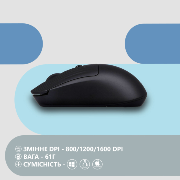 2E Мышь MF218 Silent WL BT Black