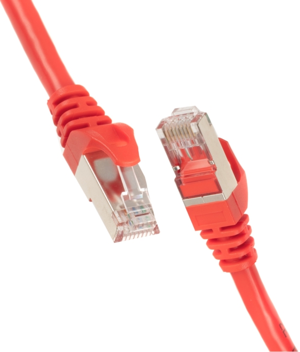 2E Патч-корд САТ 6, S-FTP, 0.20м, 26AWG, RJ45, 7/0.16, Cu, PVC, червоний