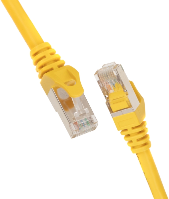 2E Патч-корд САТ 6, S-FTP, 1м, 26AWG, RJ45, 7/0.16, Cu, PVC, жовтий