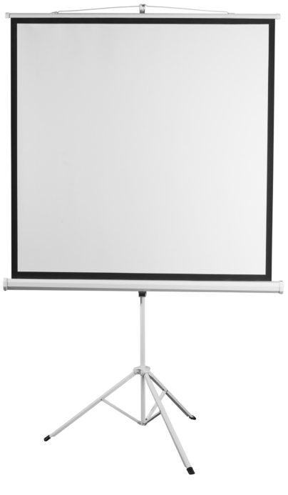 2E Tripod screen 1:1, 80″, 1.45×1.45 m, MW