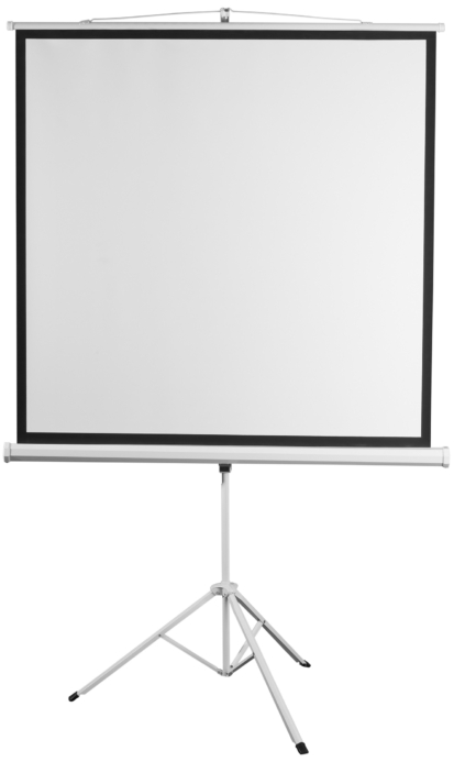 2E Tripod screen,  1:1, 118″, 2.13×2.13 m, MW