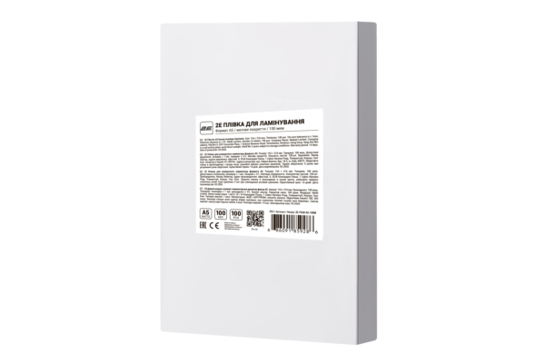 2E Плівка для ламінування A5, матове покриття, 100 мкм, 100шт