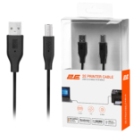 2E Cable USB 2.0 (AM/BM) DSTP 3m Black