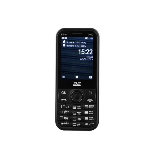 2E Mobile phone E240 2022 Dual SIM Black