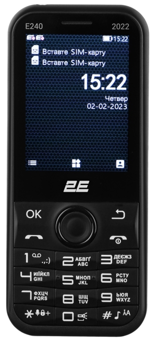 2E Мобільний телефон E240 2022 Dual SIM Black