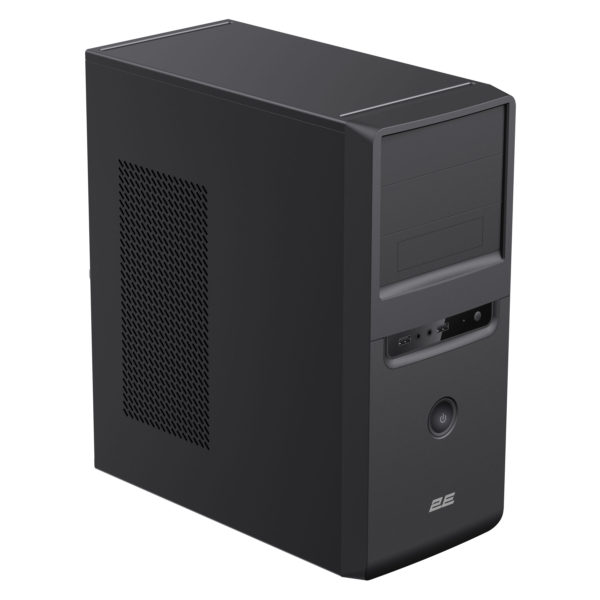 2E Корпус TeamX TMX01 с БП 2E ATX400W, 2xUSB2.0, 1×80мм, VGA 310мм, ATX, чёрный