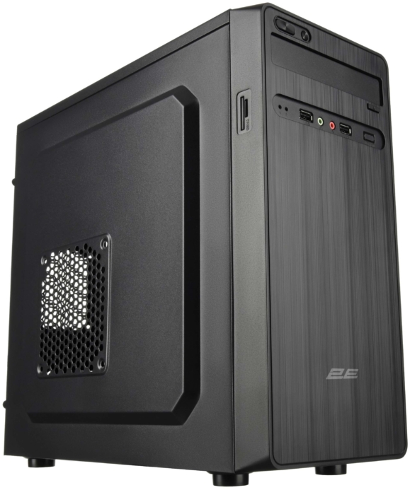 2E PC case Vigeo TMQ0109, with PSU 2E ATX400, 2xUSB2.0, VGA 325mm, mATX, black