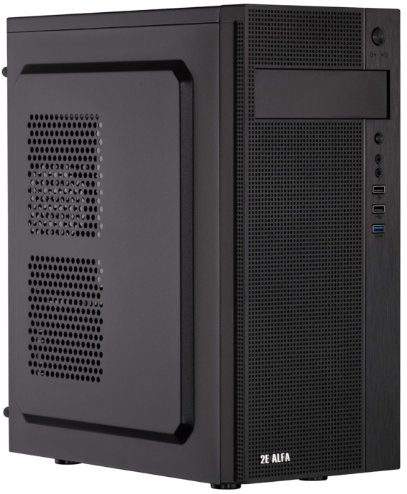 2E PC case Alfa E185-400 with PSU 2E ATX400W, 1xUSB3.0, 2xUSB2.0, VGA 310mm, ATX, black