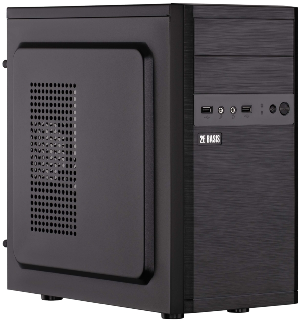 2E PC case Basis RD863-400 with PSU ATX400W, 2xUSB2.0, VGA 320mm, mATX, black