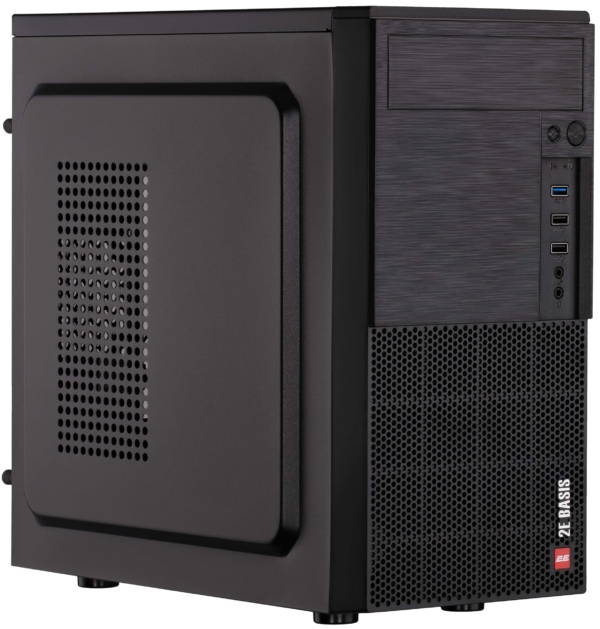 2E PC case Basis RD8603U-400 with PSU 2E ATX400W, 1xUSB3.0, 2xUSB2.0, VGA 320mm, mATX, black