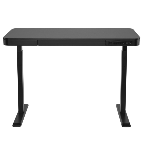 2E Computer table CE218B-MOTORIZED, height adjustment, electric motor 220V, (USB-A/USB-C), 72/120х118x60cm, black