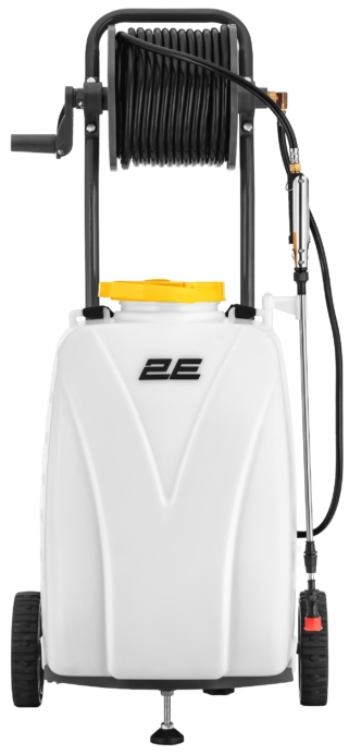 2E Battery sprayer AquaSpray 40LRC 40l 12V 1x12Ah 7bar 6l·min 16kg voltmeter wheels coil hose 30m