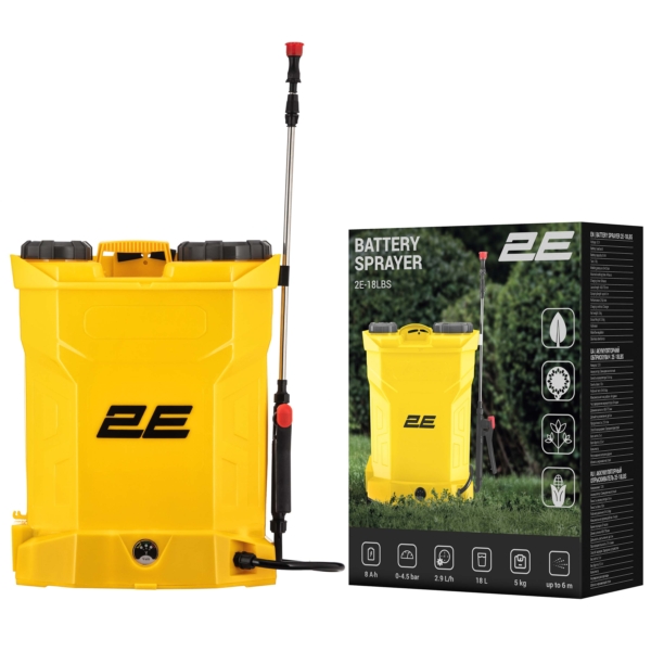 2E Battery sprayer AquaSpray 18LR 18l 12V 1x8Ah 4.5bar 2.9l·min 5kg voltmeter