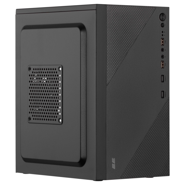 2E Корпус TeamX TMX04 з БЖ 2E ATX400W, 2xUSB2.0, 1×80мм, VGA 220мм, mATX, чорний