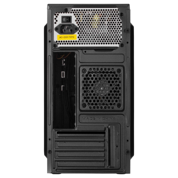 2E Корпус TeamX TMX04 з БЖ 2E ATX400W, 2xUSB2.0, 1×80мм, VGA 220мм, mATX, чорний