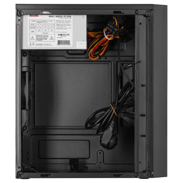 2E Корпус TeamX TMX04 з БЖ 2E ATX400W, 2xUSB2.0, 1×80мм, VGA 220мм, mATX, чорний