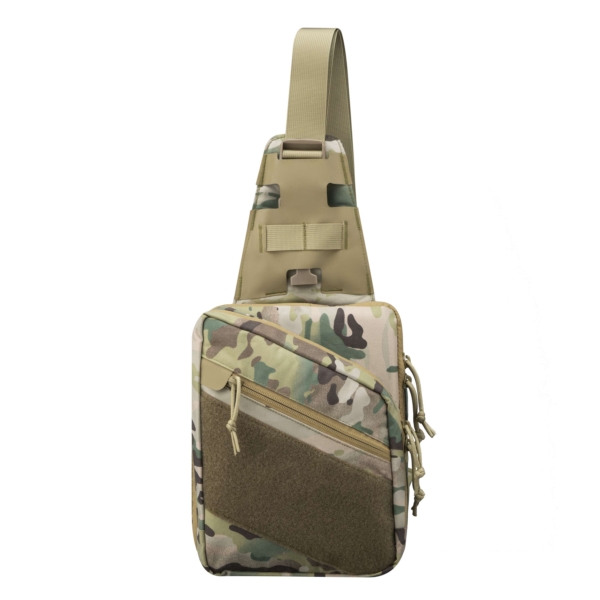 2E Tactical sling-bag, quick opening, 4 compart, Camo