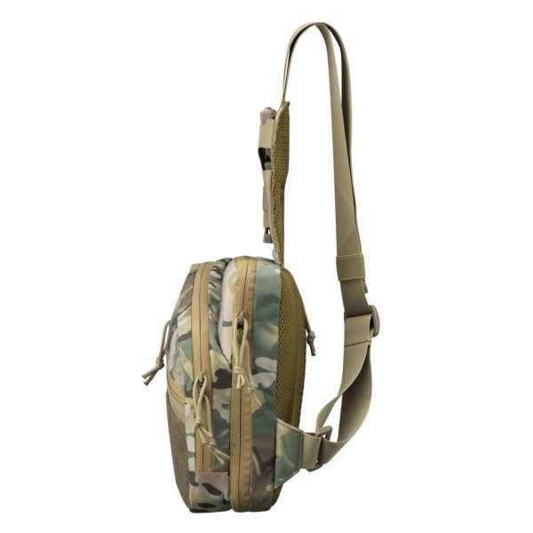 2E Tactical sling-bag, quick opening, 4 compart, Camo