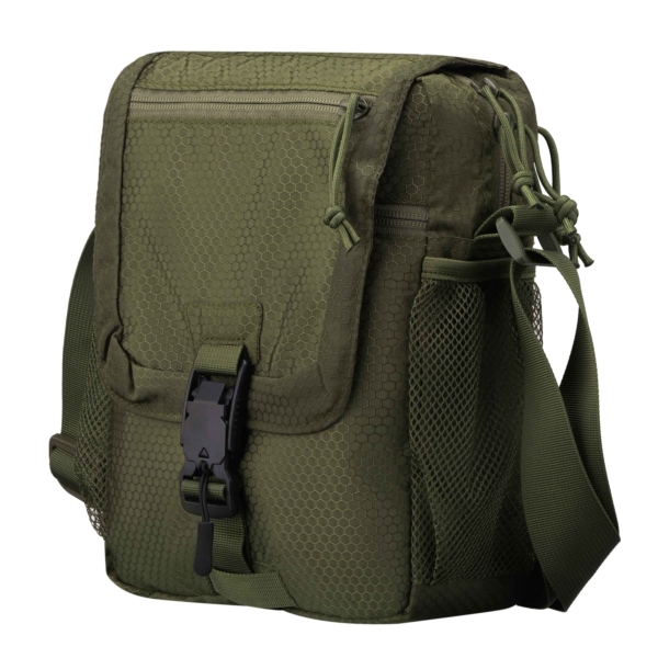 2E Tactical shoulder bag, magnet lock, 5 compart, green