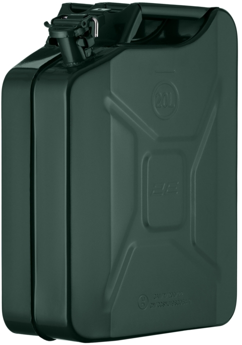 2E Jerry can fuel, vertical, 20L, metal, 0.8mm, green, 3.7kg