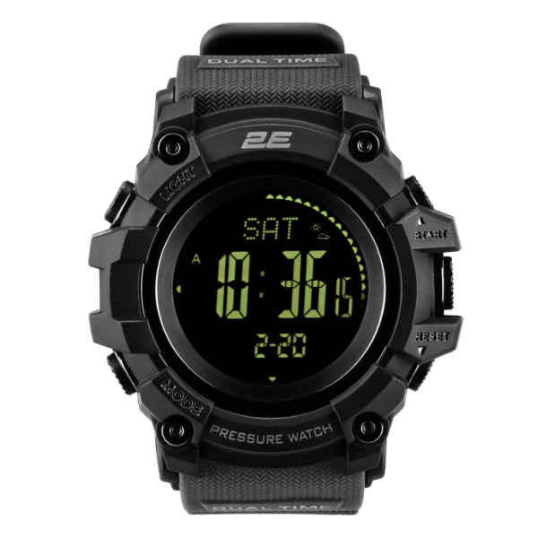 2E Tactical Armor GT Black Tactical Watch with Compass and Pedometer