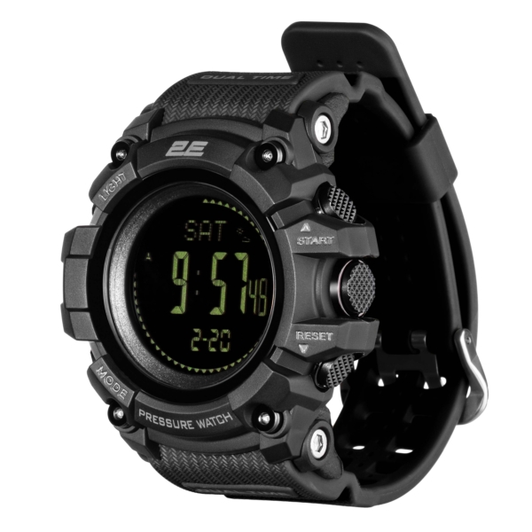 2E Tactical Armor GT Black Tactical Watch with Compass and Pedometer