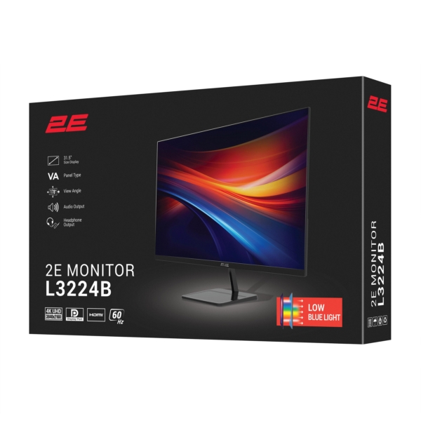 2E Монитор 31.5″ L3224B 2xHDMI, DP, VA, 3840×2160, MM