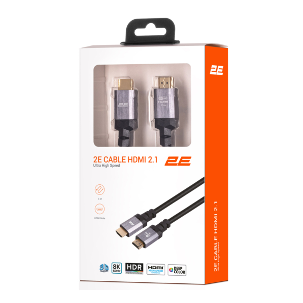 2E Cable HDMI (M/M) 3m, 4K/120Hz, 8K/60Hz 48Gbps, Ultra High Speed, black