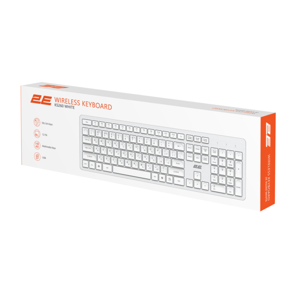 2E Keyboard membrane KS260 106key, WL, EN/UK, white