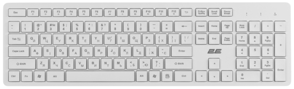 2E Keyboard membrane KS260 106key, WL, EN/UK, white