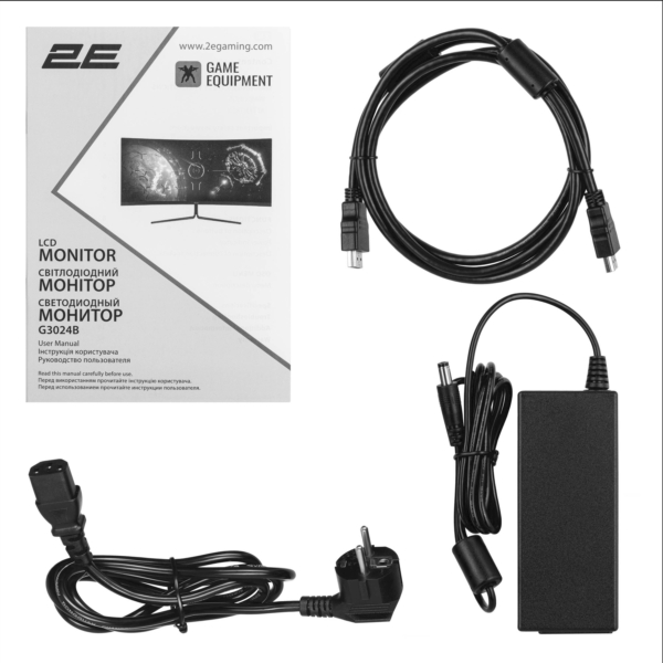 2E Монітор 30″ G3024B 2xHDMI, DP, Audio, VA, 2560×1080, 21:9, 200Hz, 1ms, CURVED, FreeSync