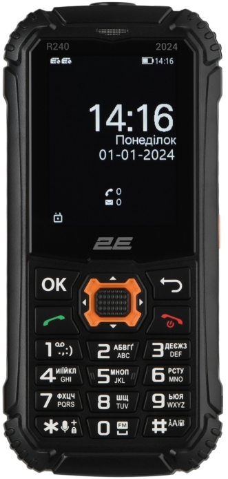 2E Мобільний телефон R240 2024 2.4″ 2SIM, 1800мА•год, чорний