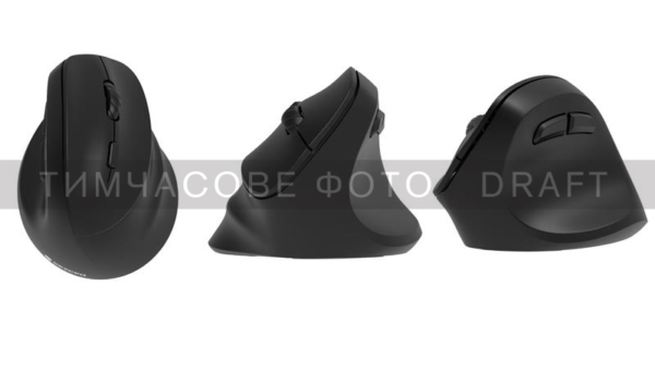 2E Mouse MF325 Silent, WL/BT, vertical, black