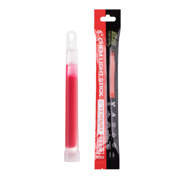 2E Tactical Chemical light GS6, 15 cm, 12 hours, red – 50 pcs