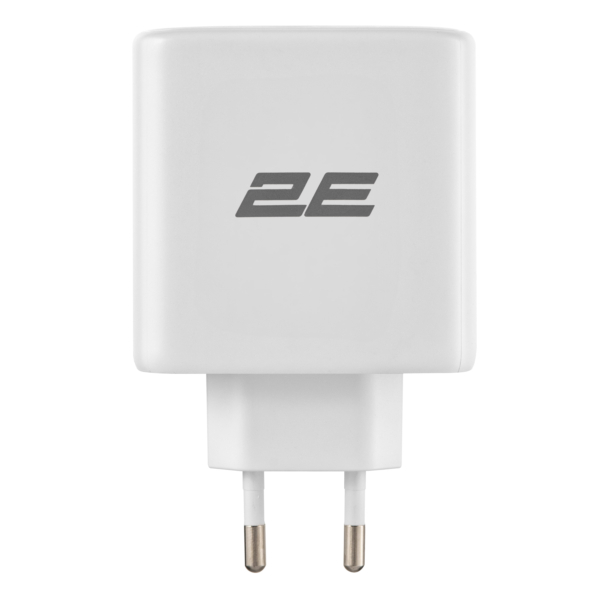 2E Wall Charger 65W 2хUSB-C/USB-A GAN PD/QC, white