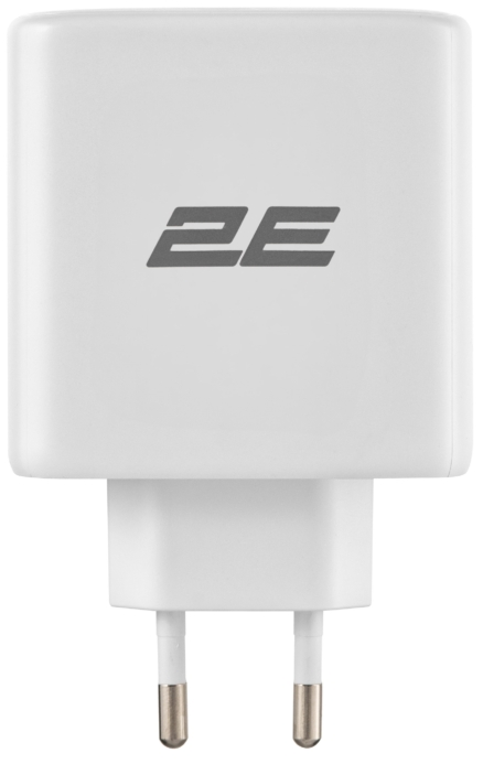 2E Wall Charger 65W 2хUSB-C/USB-A GAN PD/QC, white